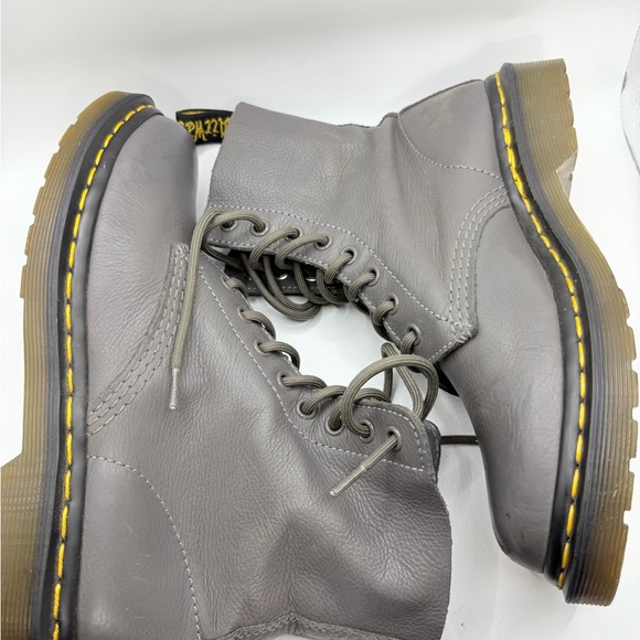 Dr. Martens Gray Leather Boots main image 5